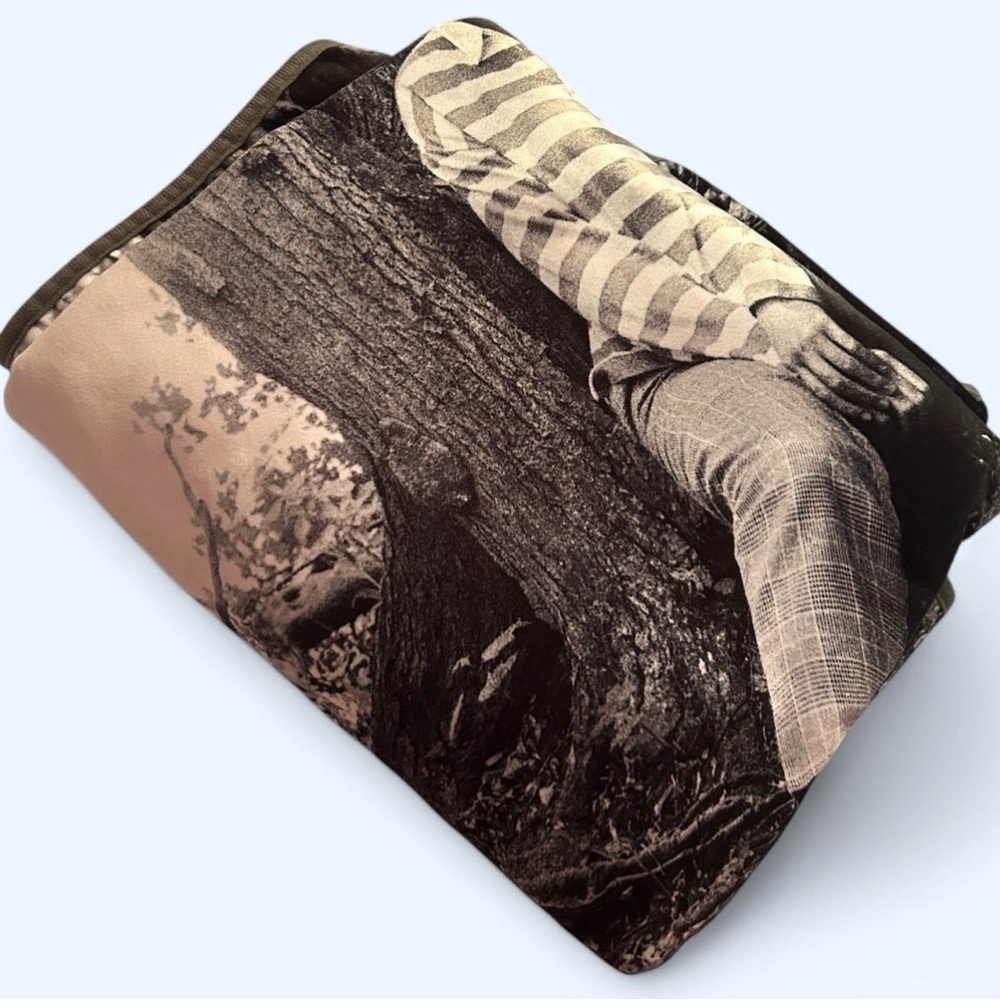 Striped Brown and Cream Blanket